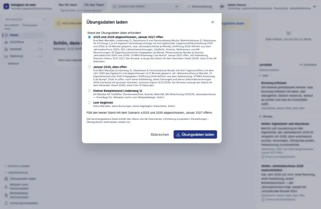 Lernen und Üben, Bildschirm der Testversion